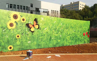 觀山湖建筑工地廣告圍墻噴畫